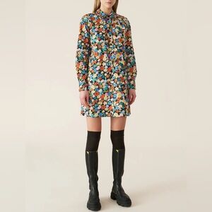 Ganni Vibrant Floral Mini Dress EU34/US2